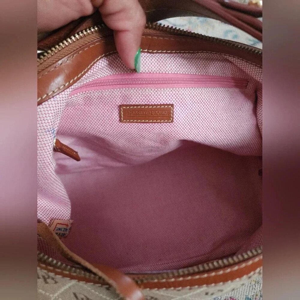 Dooney Bourke Women's Brown Signature Canvas Bucket Purse - Picture 7 of 8